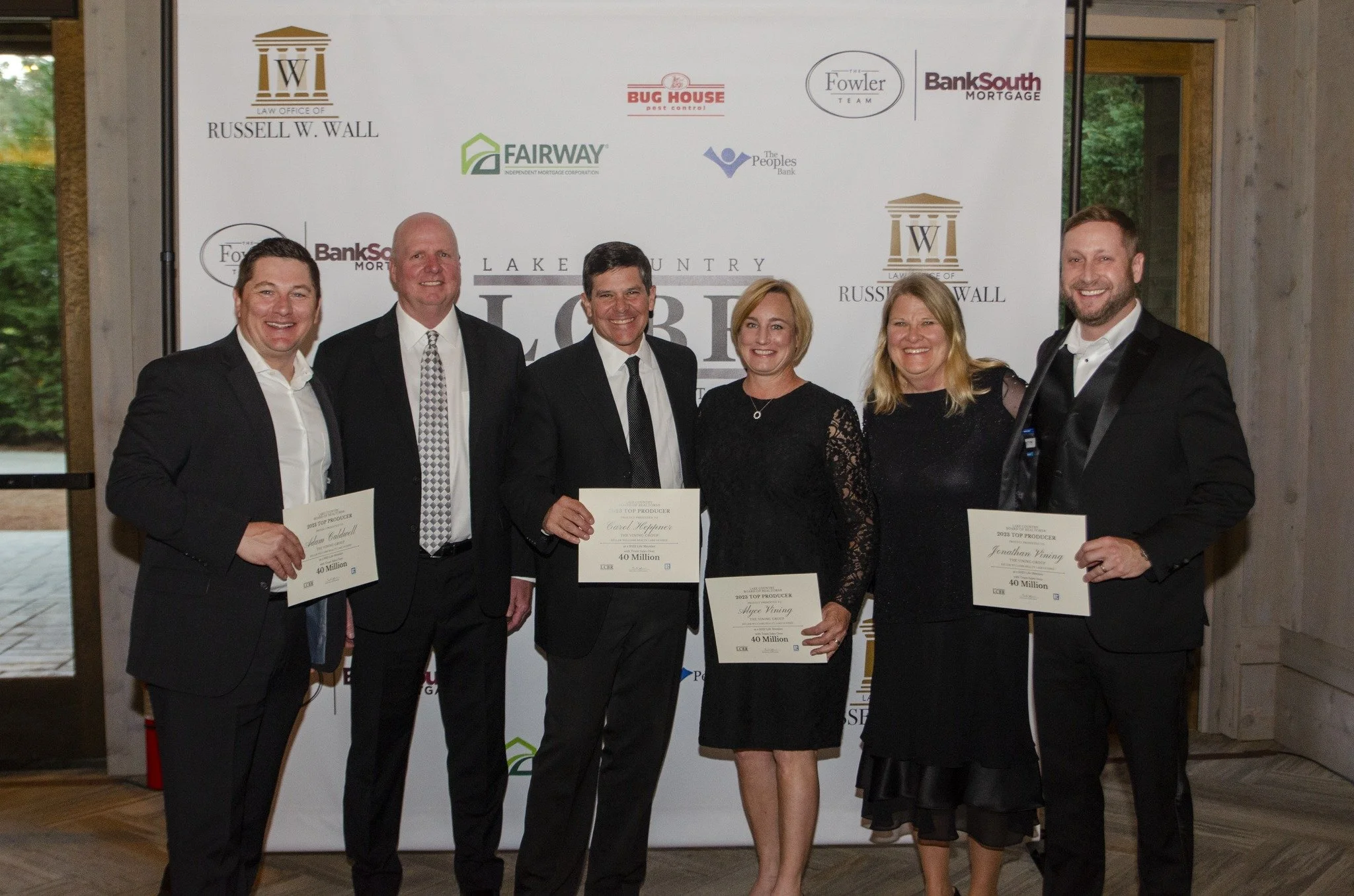 Vining Group Builder Solutions Group Team Photo at Awards Gala
