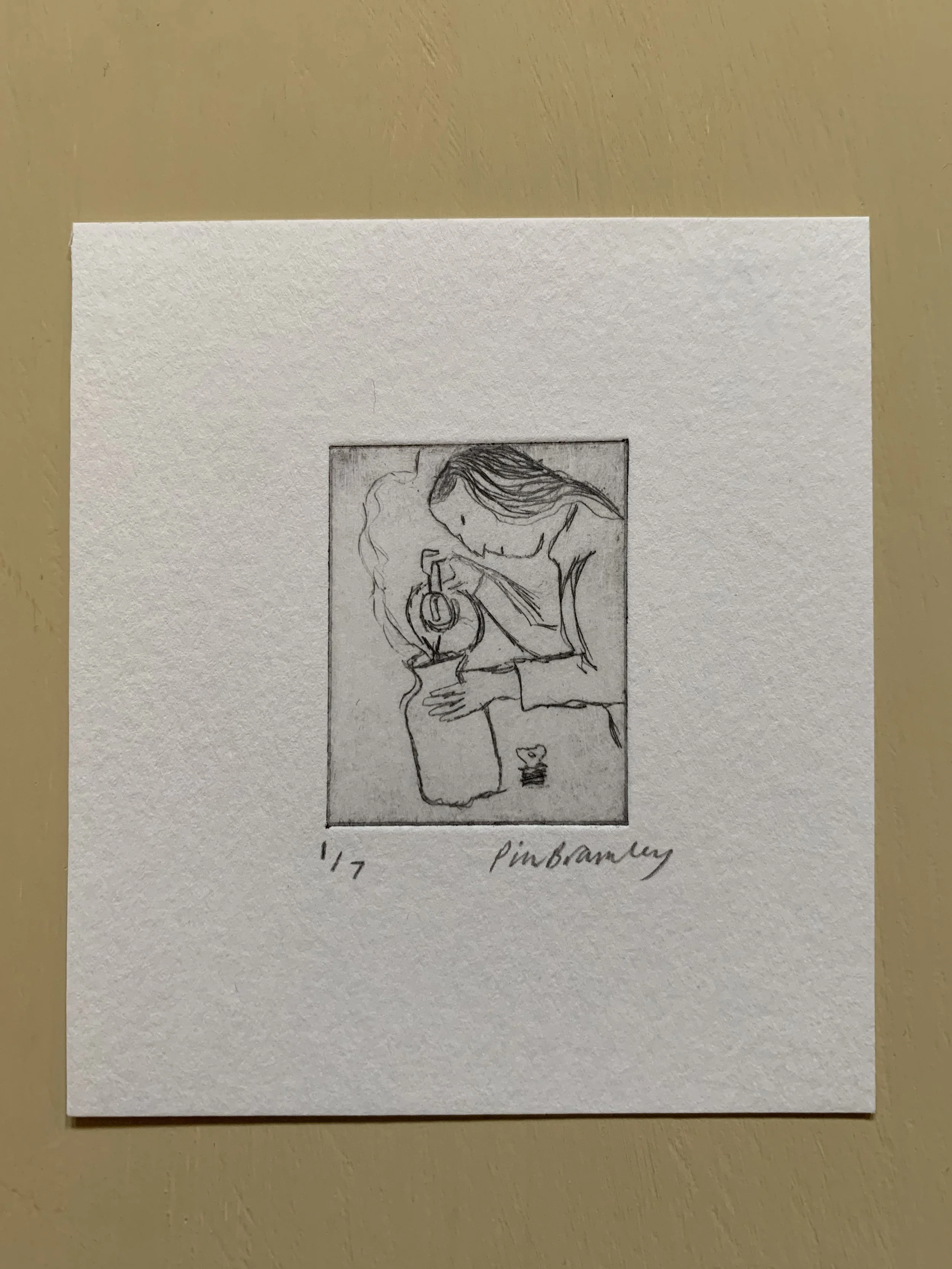 'Filling the hot water bottle' by Pia Bramley