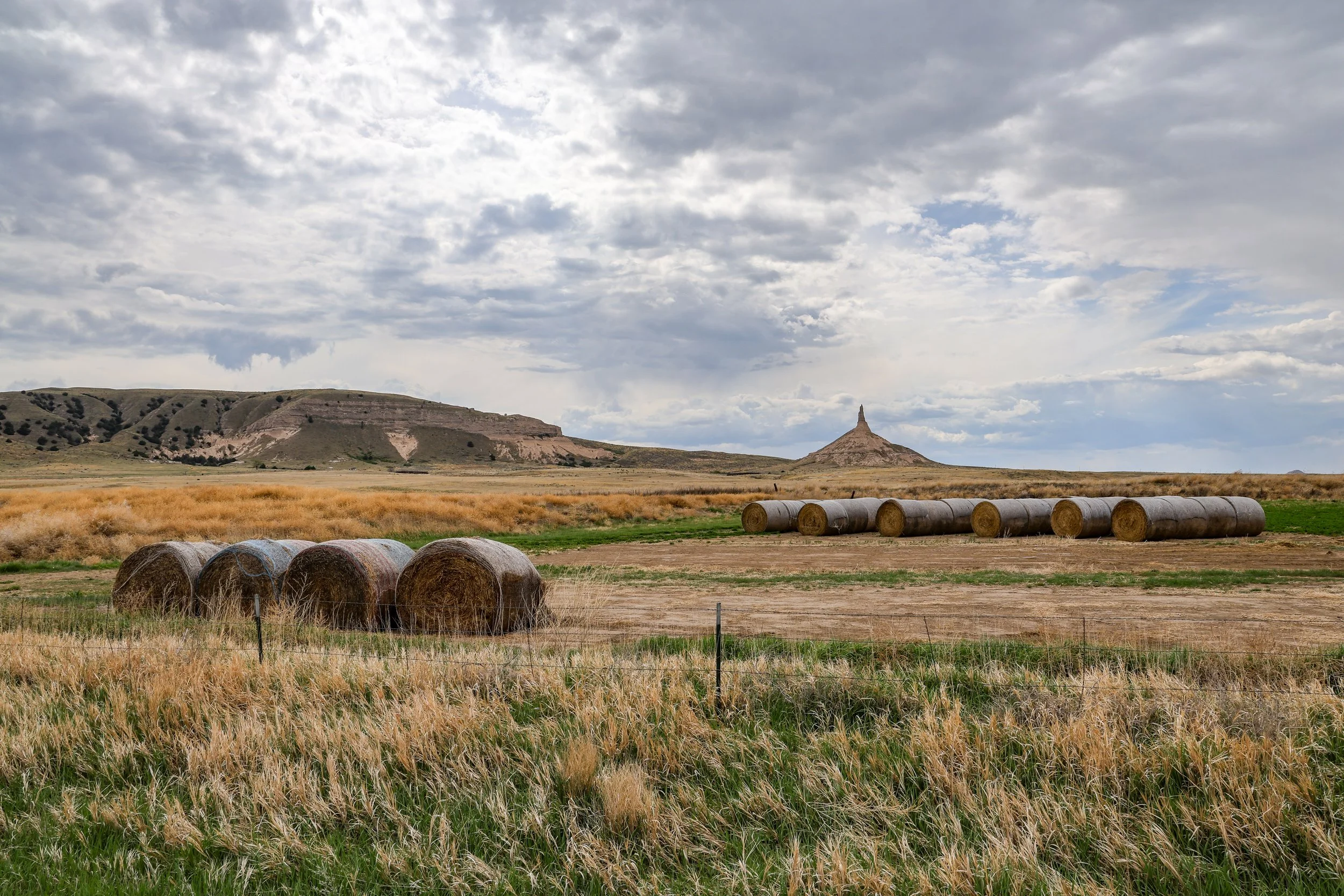 View of Chimney Rock near the visitor's center operated by Nebraska State Historical Society
