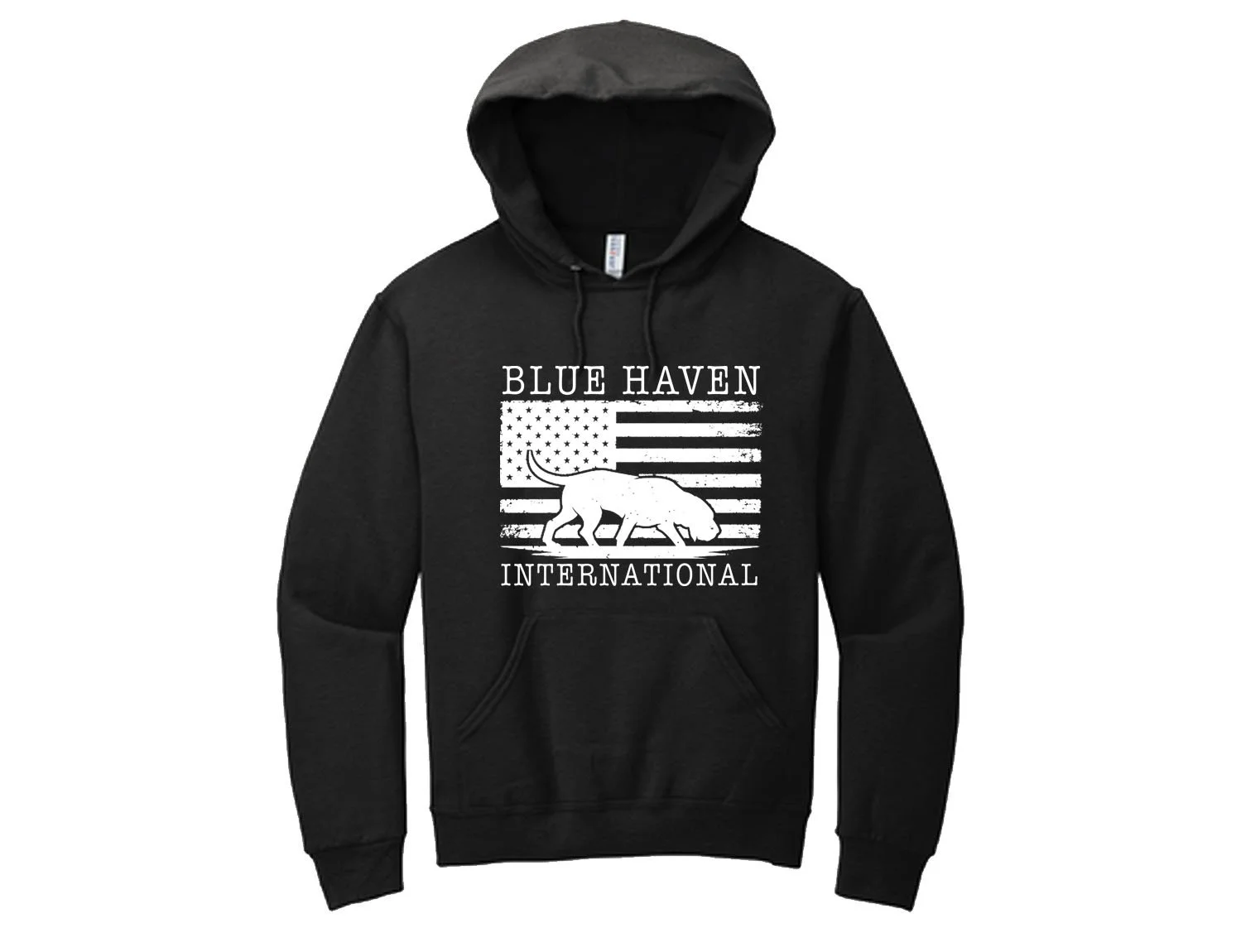 American Flag and K9 Gerty Silhouette Hooded Sweatshirt
