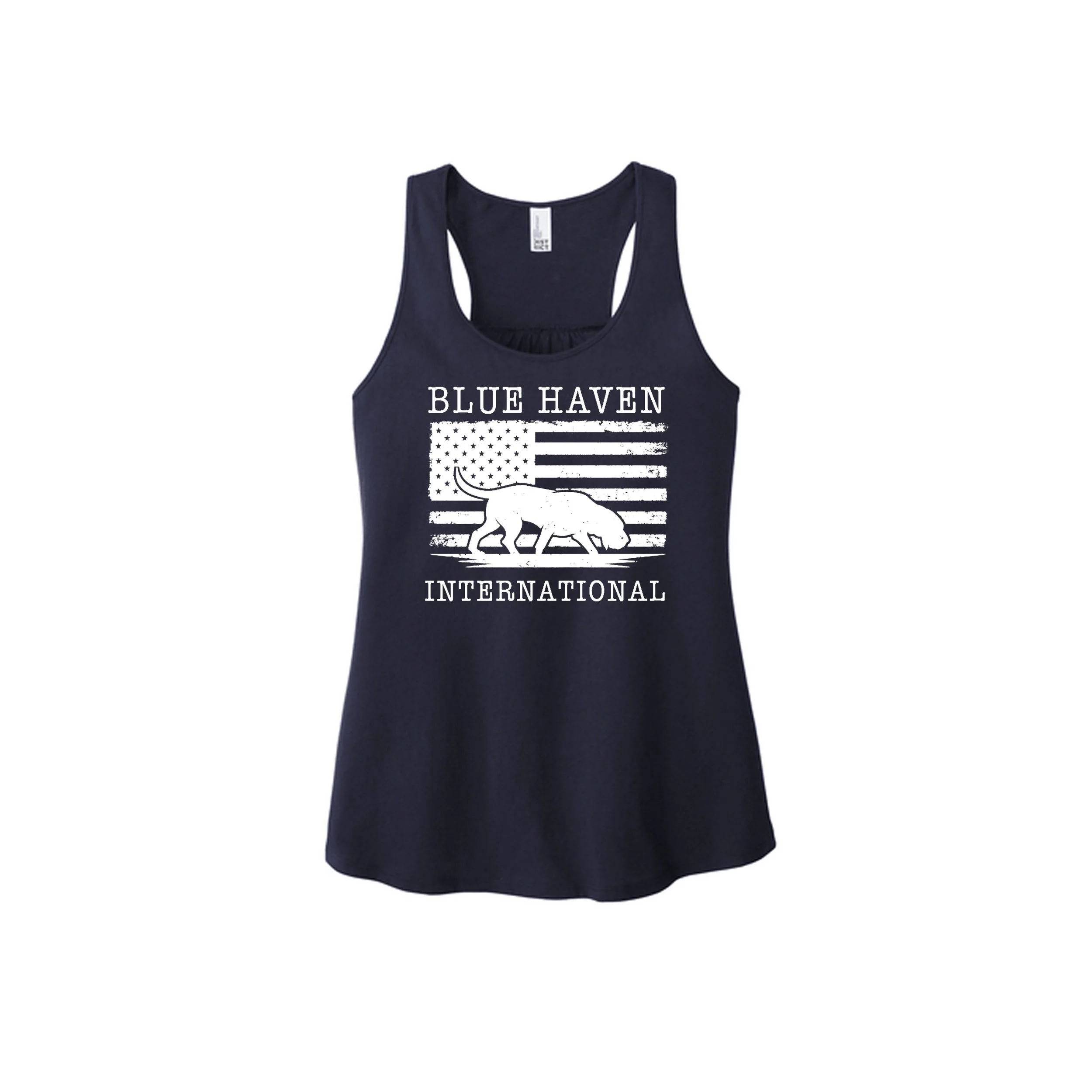 K9 Gerty American Flag Women's Racerback Tank Top