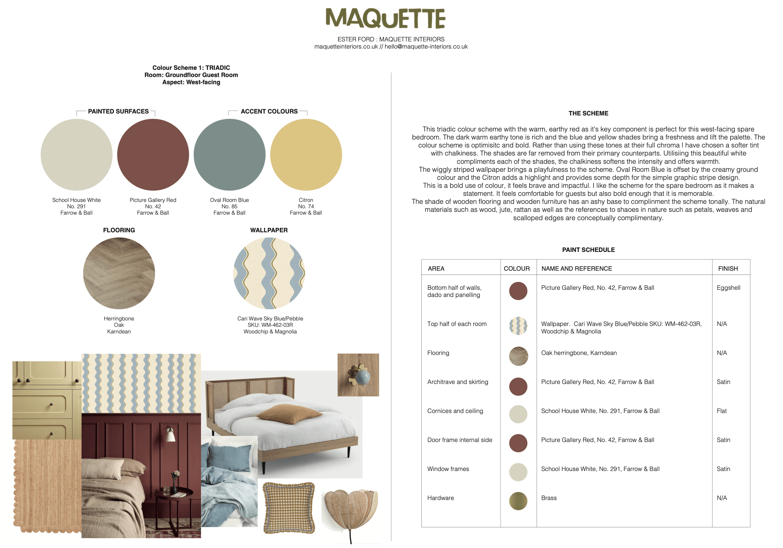 Triadic colour scheme for whole home design by maquette interiors