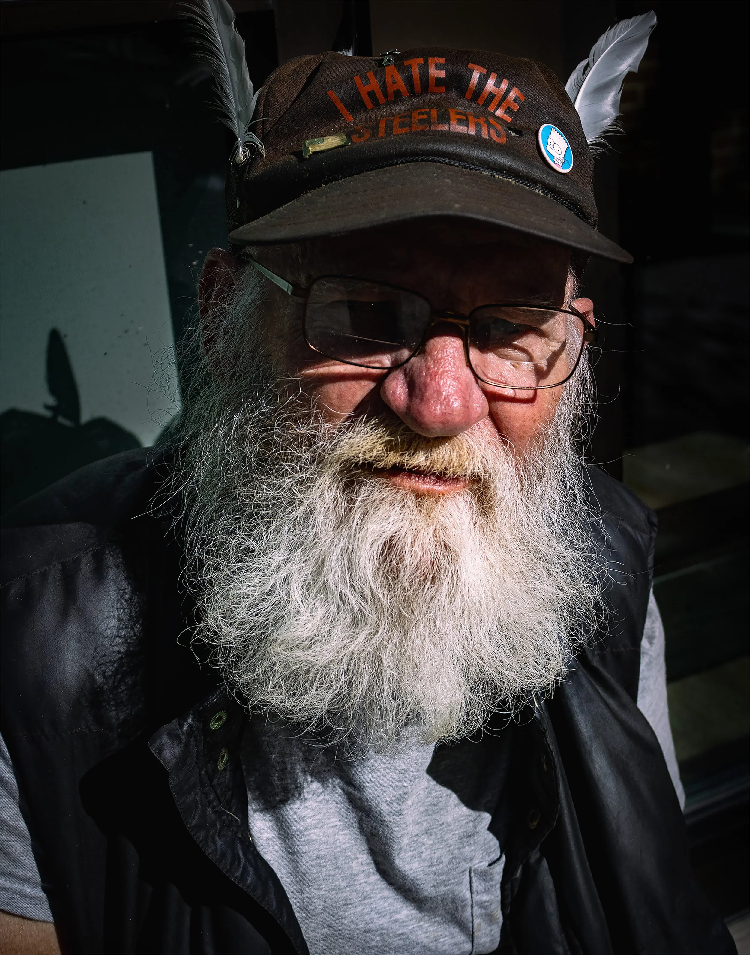 “#1 Steelers Hater”
This man is the number one Steelers hater in Erie and is proud of it. Out of his large group of friends, he was the one willing to be photographed to let his hate for the Steelers be known.