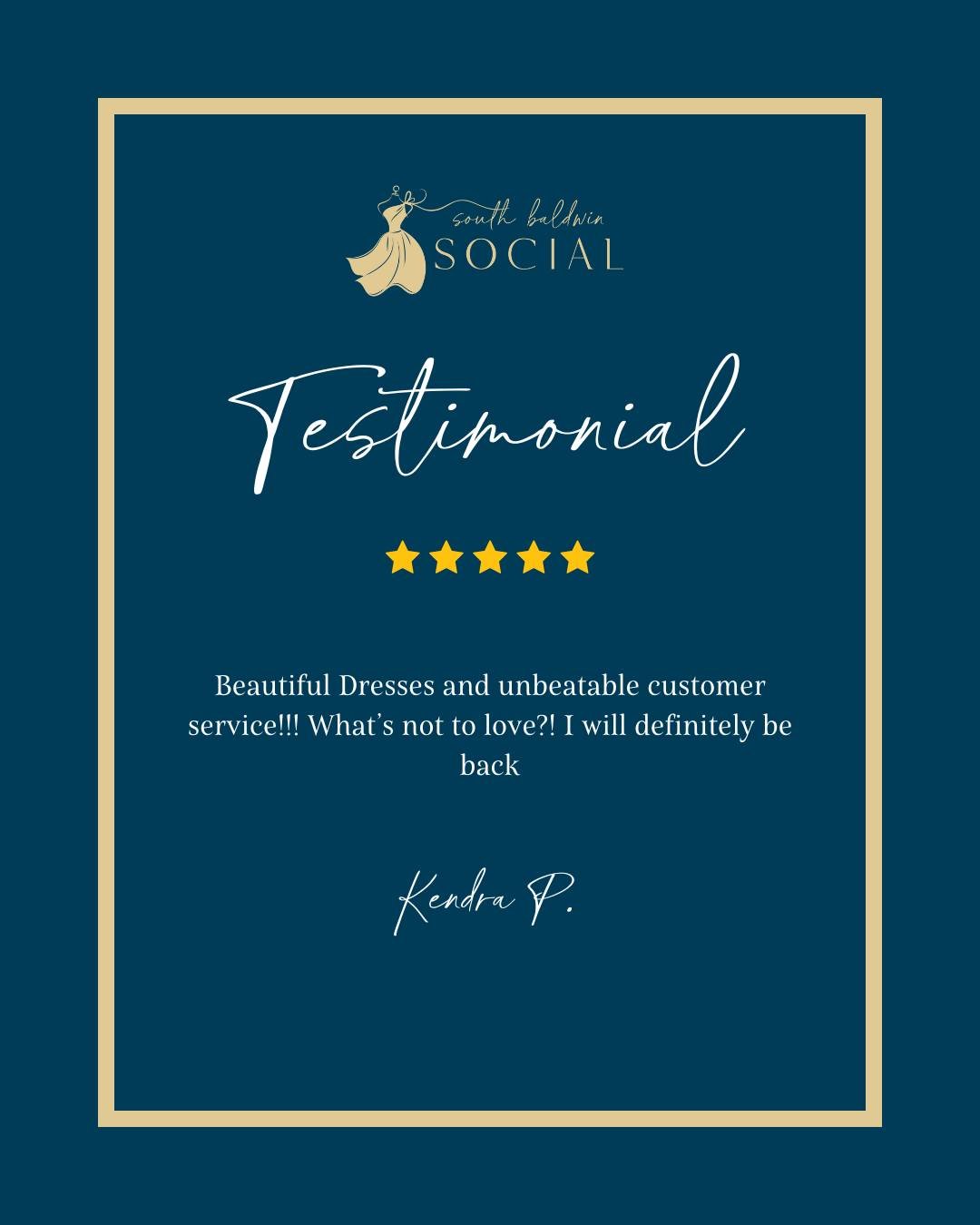 🌟 Testimonial Tuesday! Thank you so much for your wonderful review! We're thrilled to hear that you had the best shopping experience with us. Your kind words and recommendation mean the world to us! 😊 We can't wait to help you find another beautifu