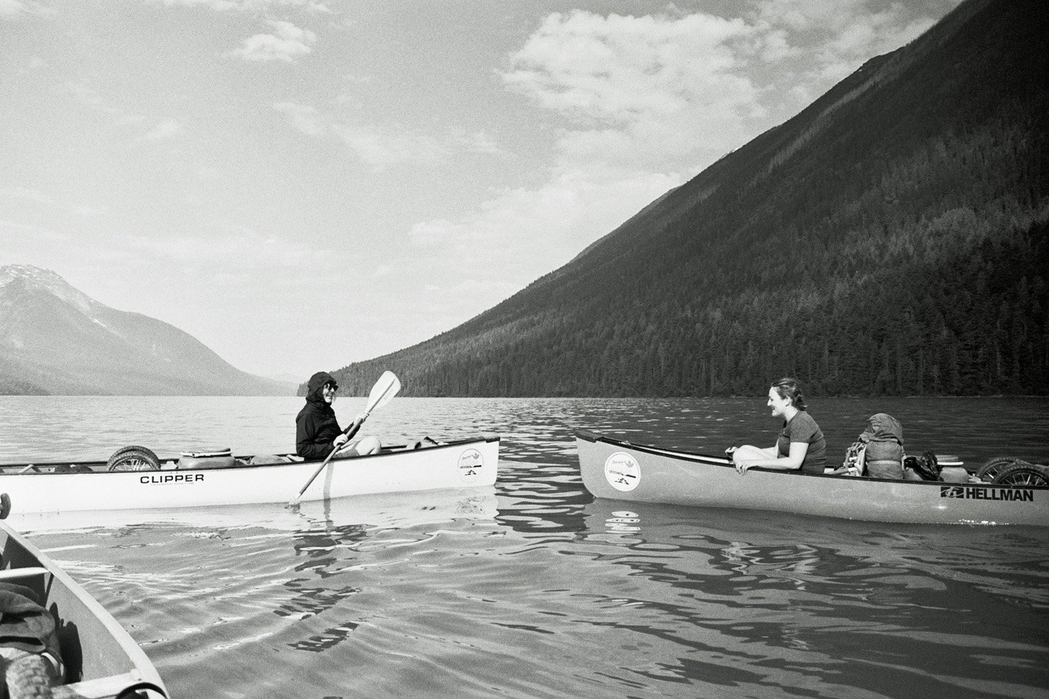 Kayaking on a beautiful lake