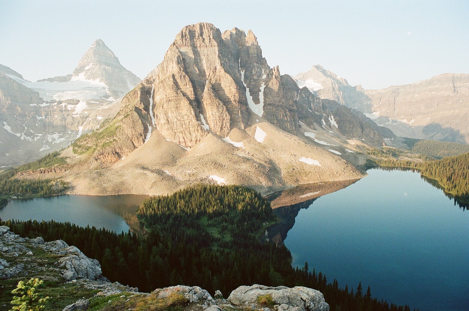 Large mountain with picture perfect lake