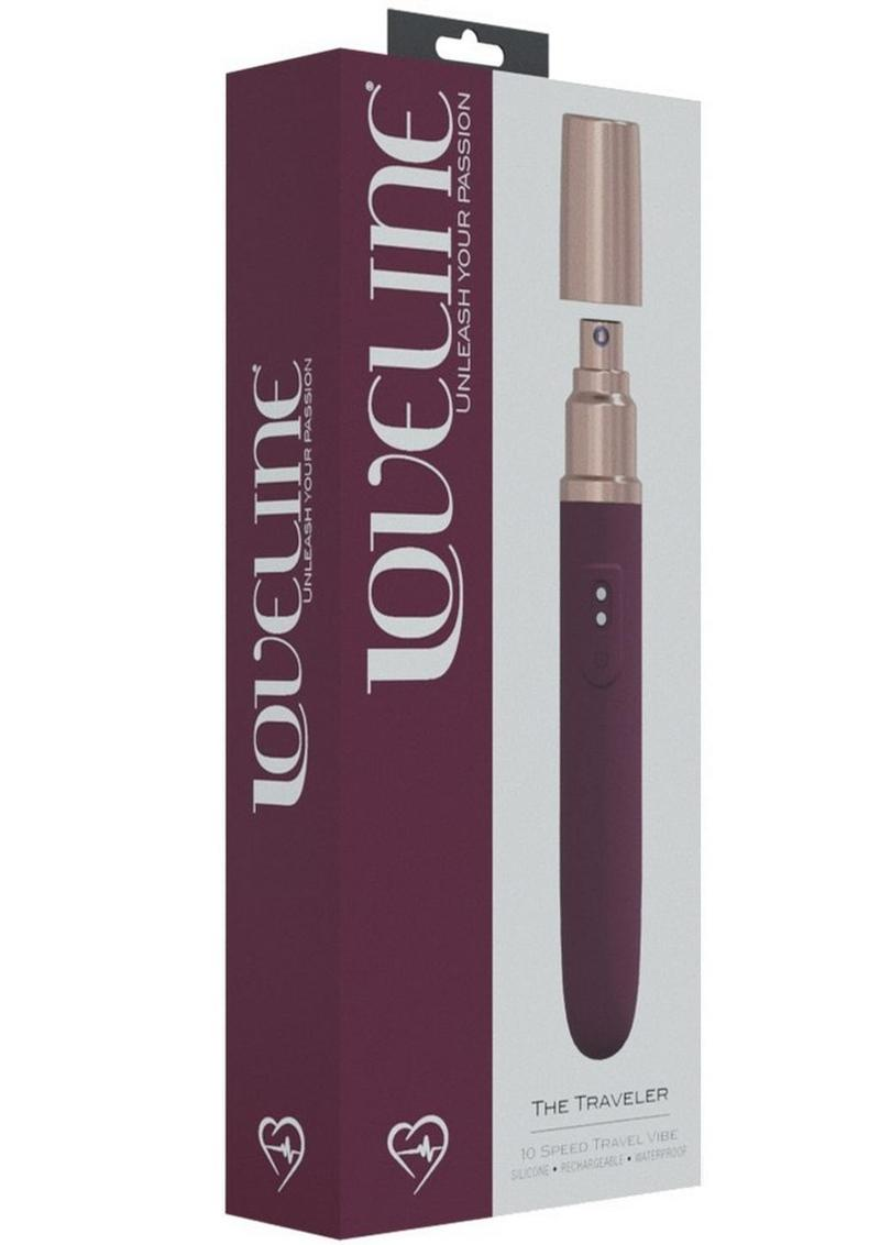 LoveLine The Traveler Rechargeable 10 Speed Travel Vibrator - Burgundy 1.png