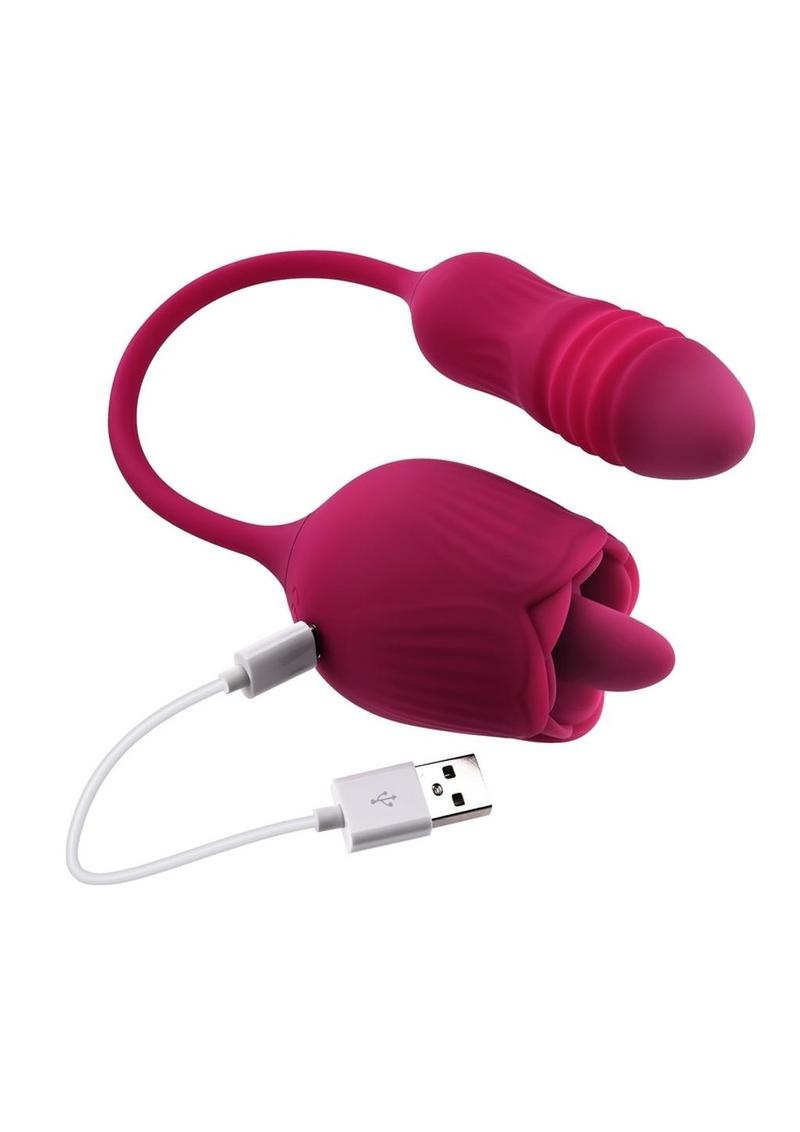 Wild Rose Rechargeable Silicone Clitoral Stimulator - Red 4.png