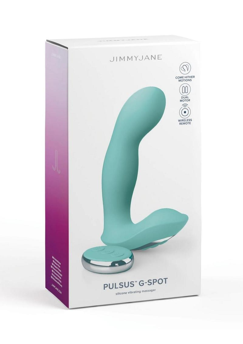 JimmyJane Pulsus G-Spot Rechargeable Silicone Dual Stimulator with Remote Control - Teal 1.png