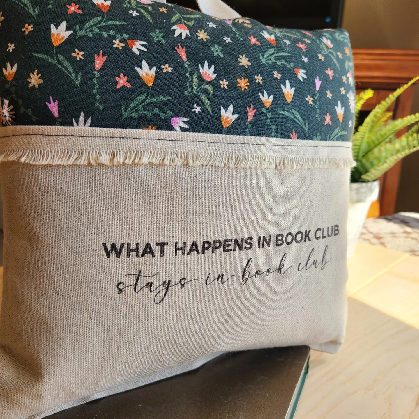 What Happens At Book Club..., Reading Pillow, Tiny Flowers 2.png