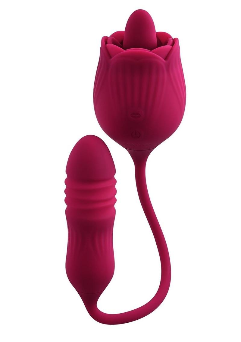 Wild Rose Rechargeable Silicone Clitoral Stimulator - Red 2.png