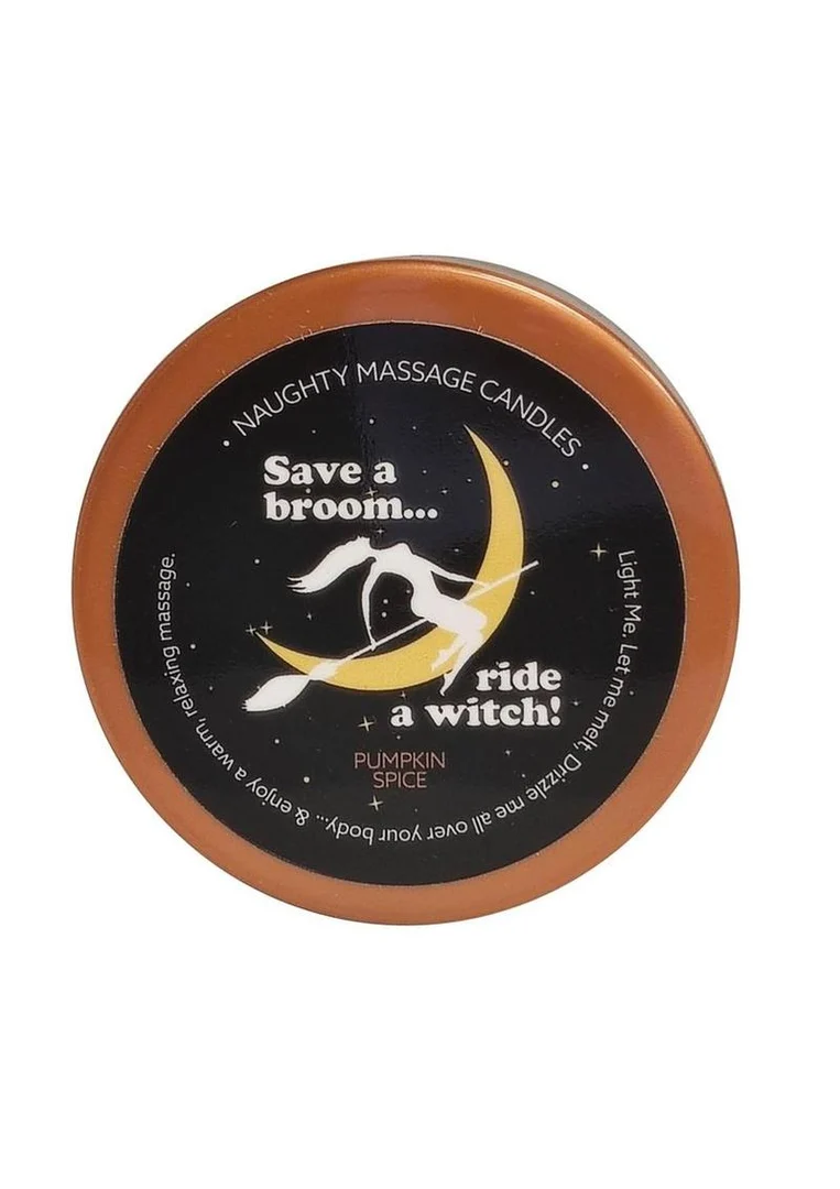 Kama Sutra Mini Massage Candle 1oz Ride A Witch - Pumpkin Spice
