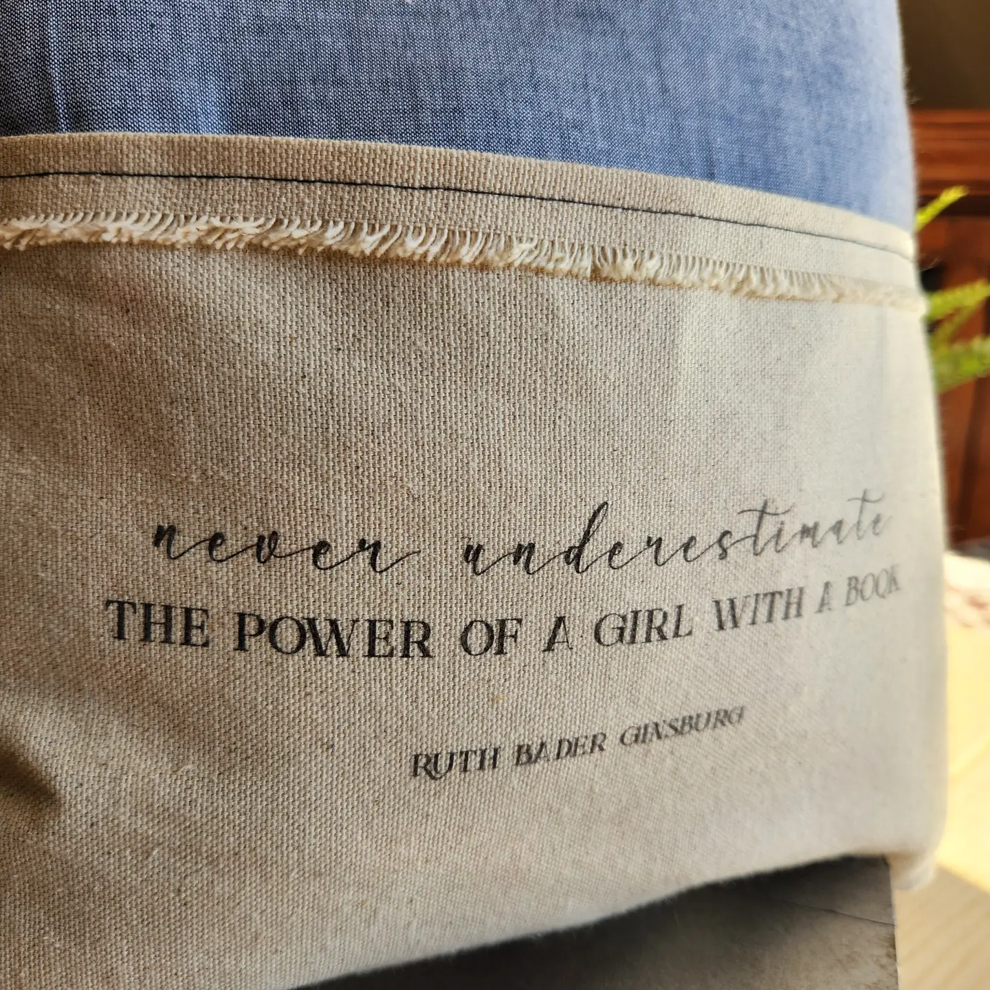 Never Underestimate the Power Girl Reading Pillow 3.png