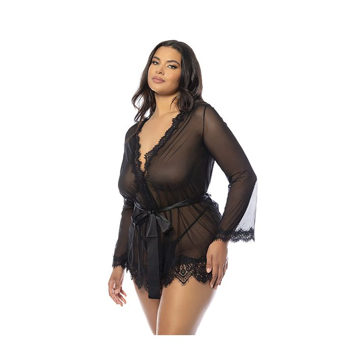 Provence Short Robe - Black 1X-2X 2.png
