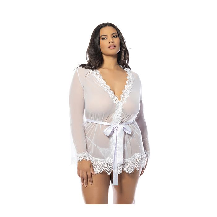Provence Short Robe - White 1X-2X 1.png