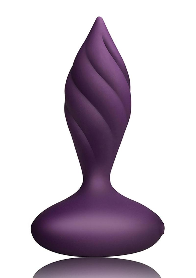 Desire Rechargeable Silicone Anal Plug with Remote Control purple+rose gold 3.png