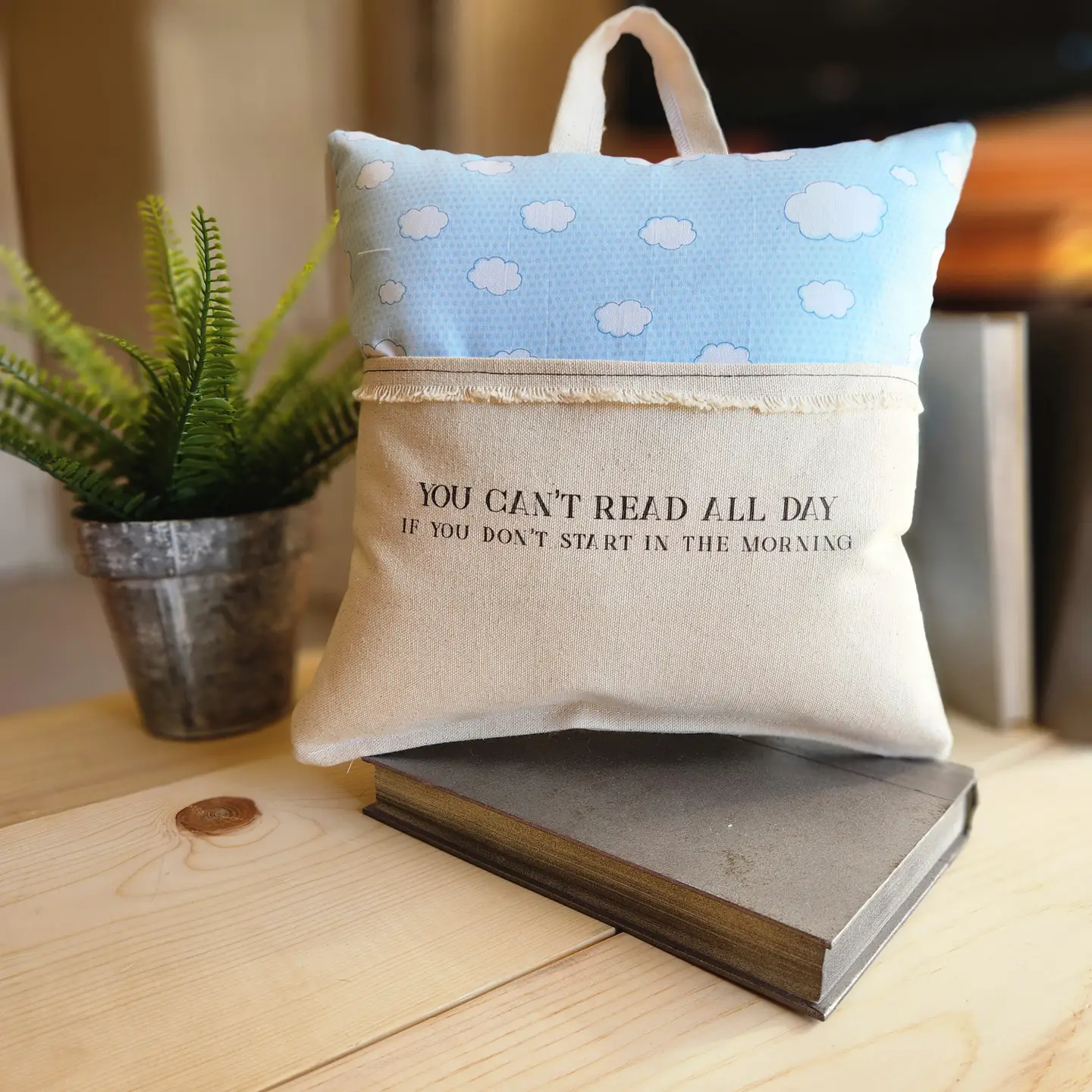 You Can't Read All Day, Reading Pillow, Clouds 3.png