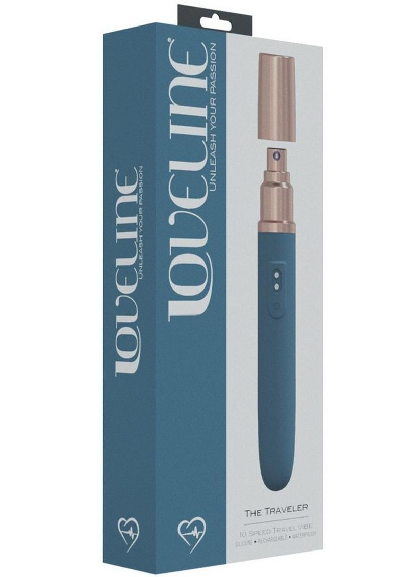 LoveLine The Traveler Rechargeable 10 Speed Travel Vibrator - Blue 1.png