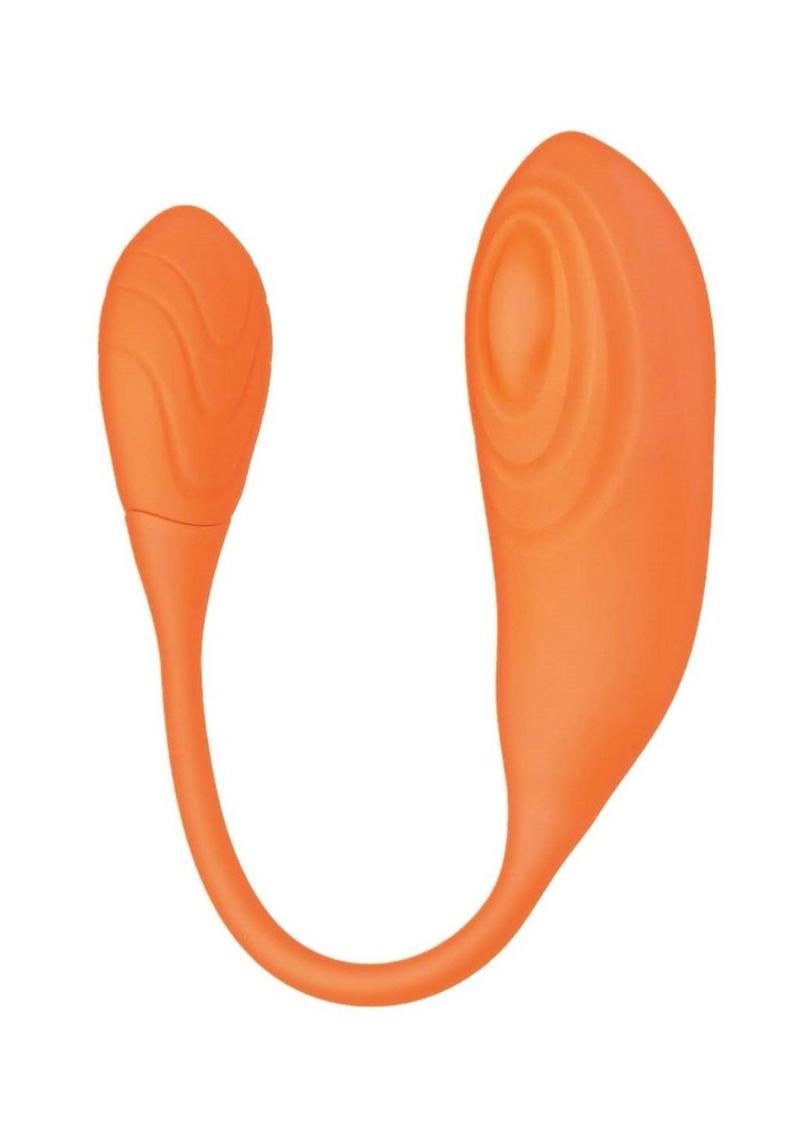 Blaze Triumph Rechargeable Silicone Dual Vibrator - Orange 4.png