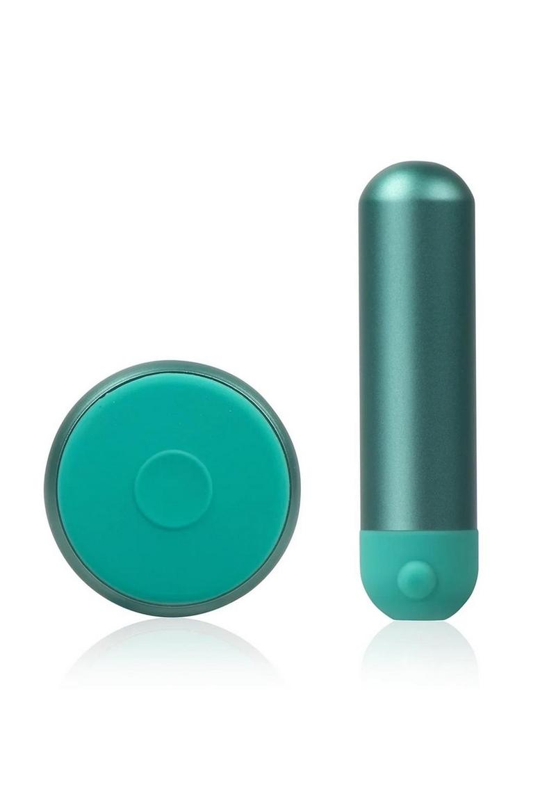 JimmyJane Mini Chroma Metal Rechargeable Bullet with Remote Control - Teal 2.png