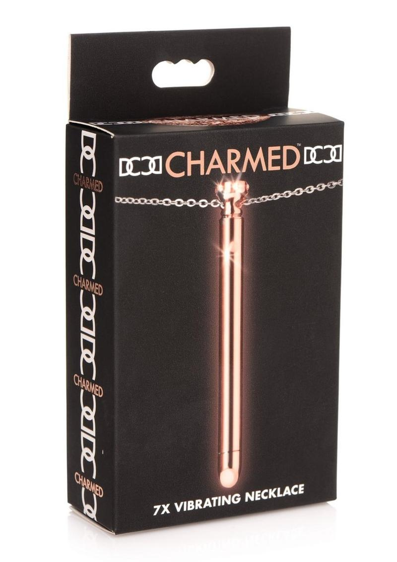 Charmed Rechargeable Stainless Steel 7X Vibrating Necklace - Rose Gold 1.png