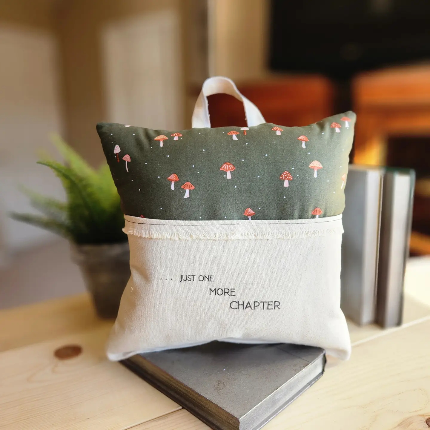 Just One More Chapter, Reading Pillow, Tiny Mushroom Print 3.png