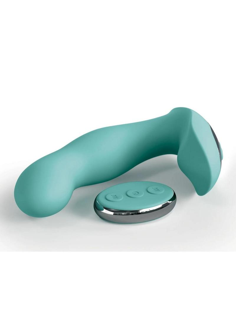 JimmyJane Pulsus G-Spot Rechargeable Silicone Dual Stimulator with Remote Control - Teal 4.png