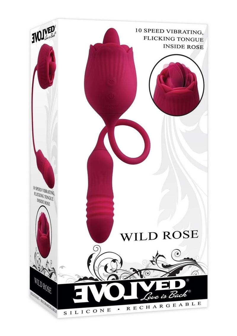 Wild Rose Rechargeable Silicone Clitoral Stimulator - Red 1.png