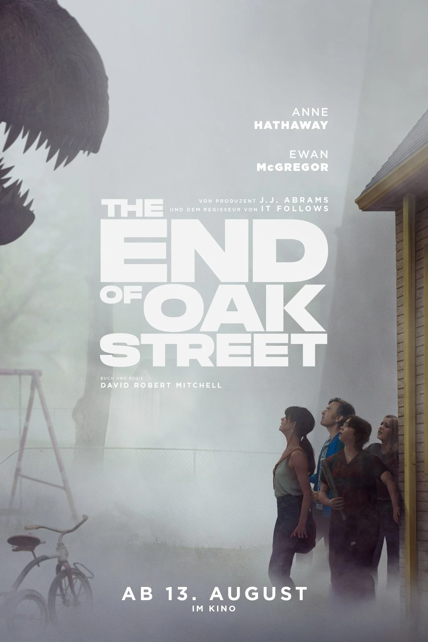 Filmposter "The End of Oak Street" von David Robert Mitchell mit Anne Hathaway und Ewan McGregor