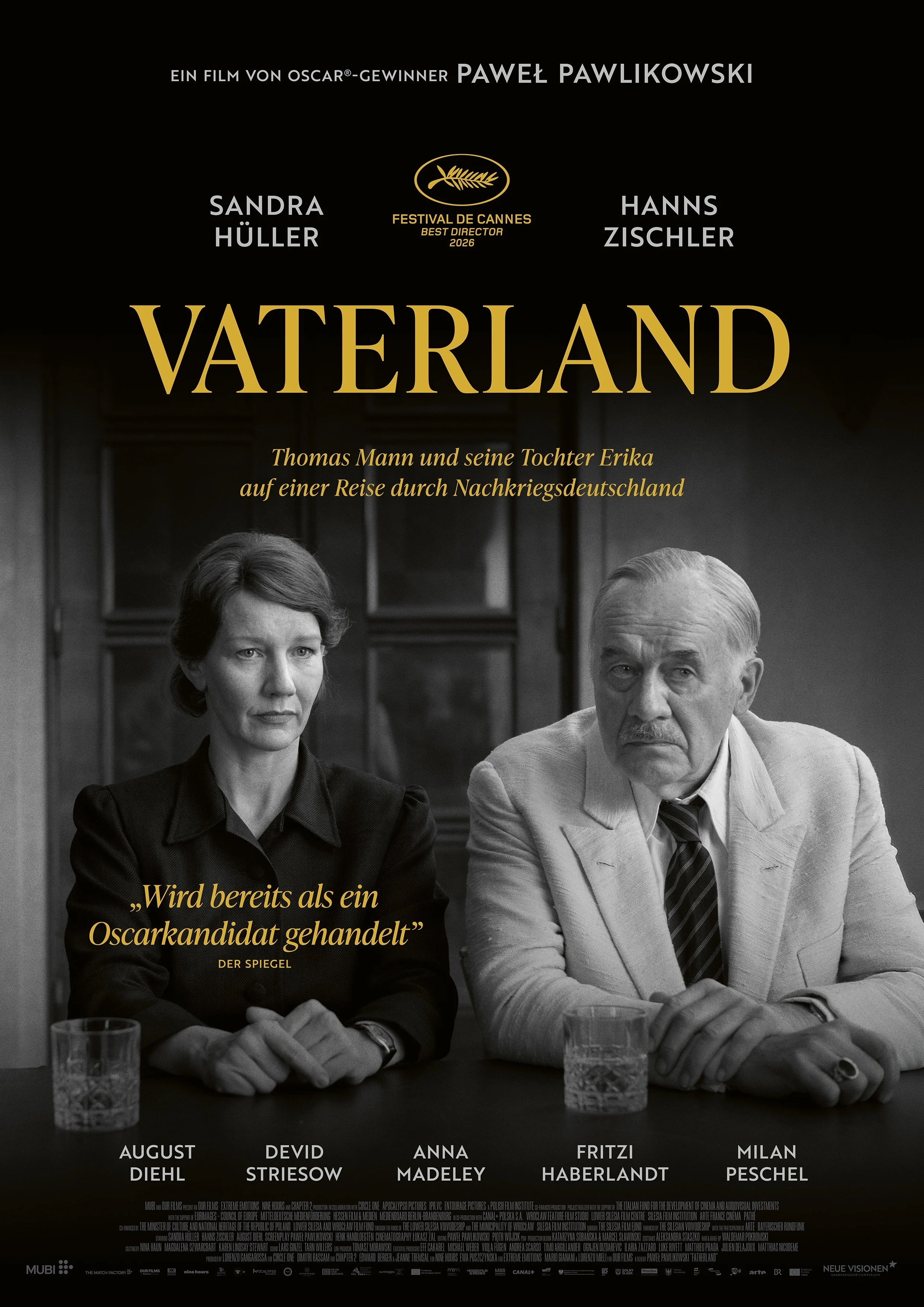 Filmposter "Vaterland" von Paweł Pawlikowski mit Sandra Hüller und Hanns Zischler