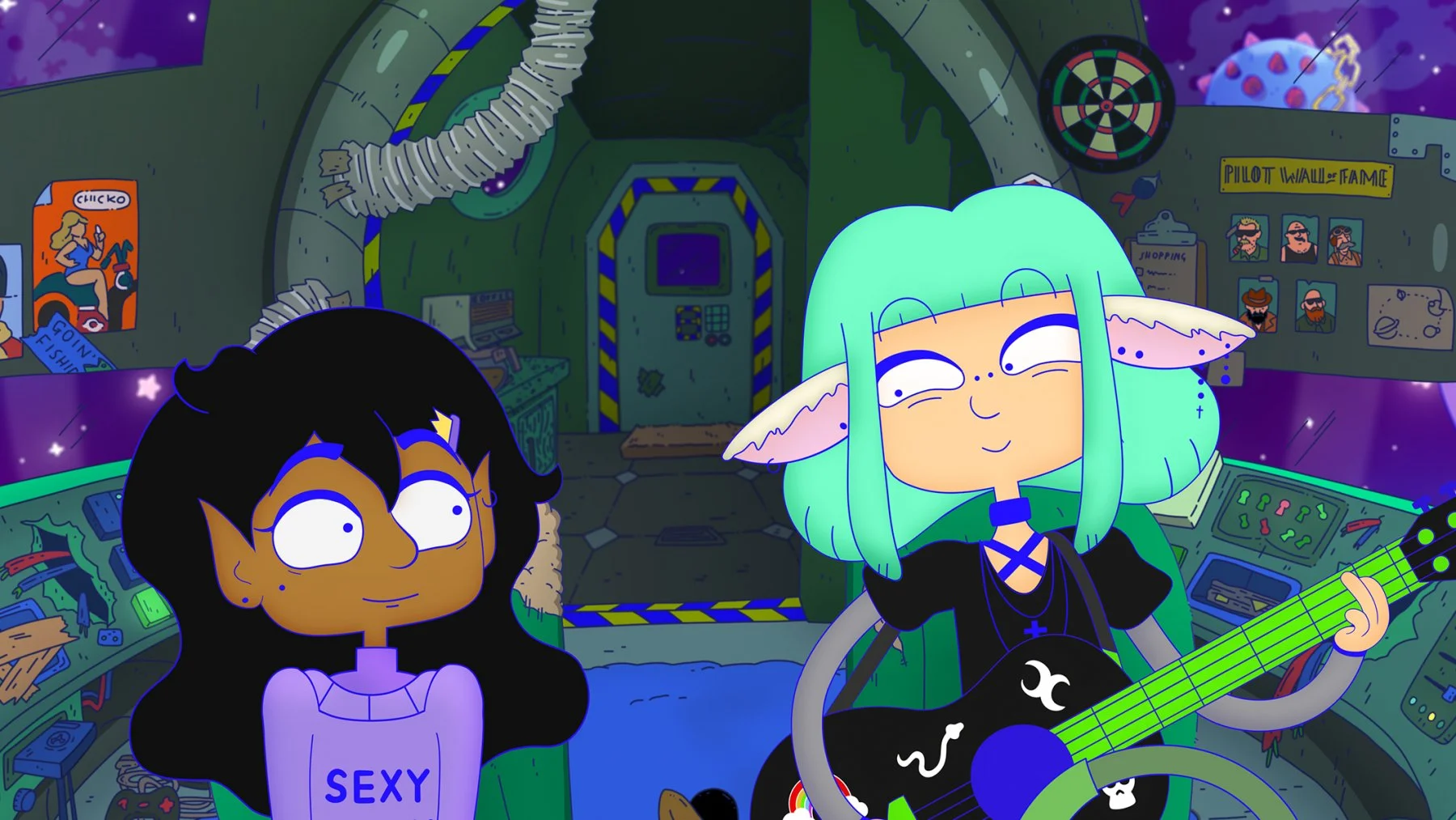 Saira und Willow in "Lesbian Space Princess" Leila Varghese und Emma Hough Hobbs