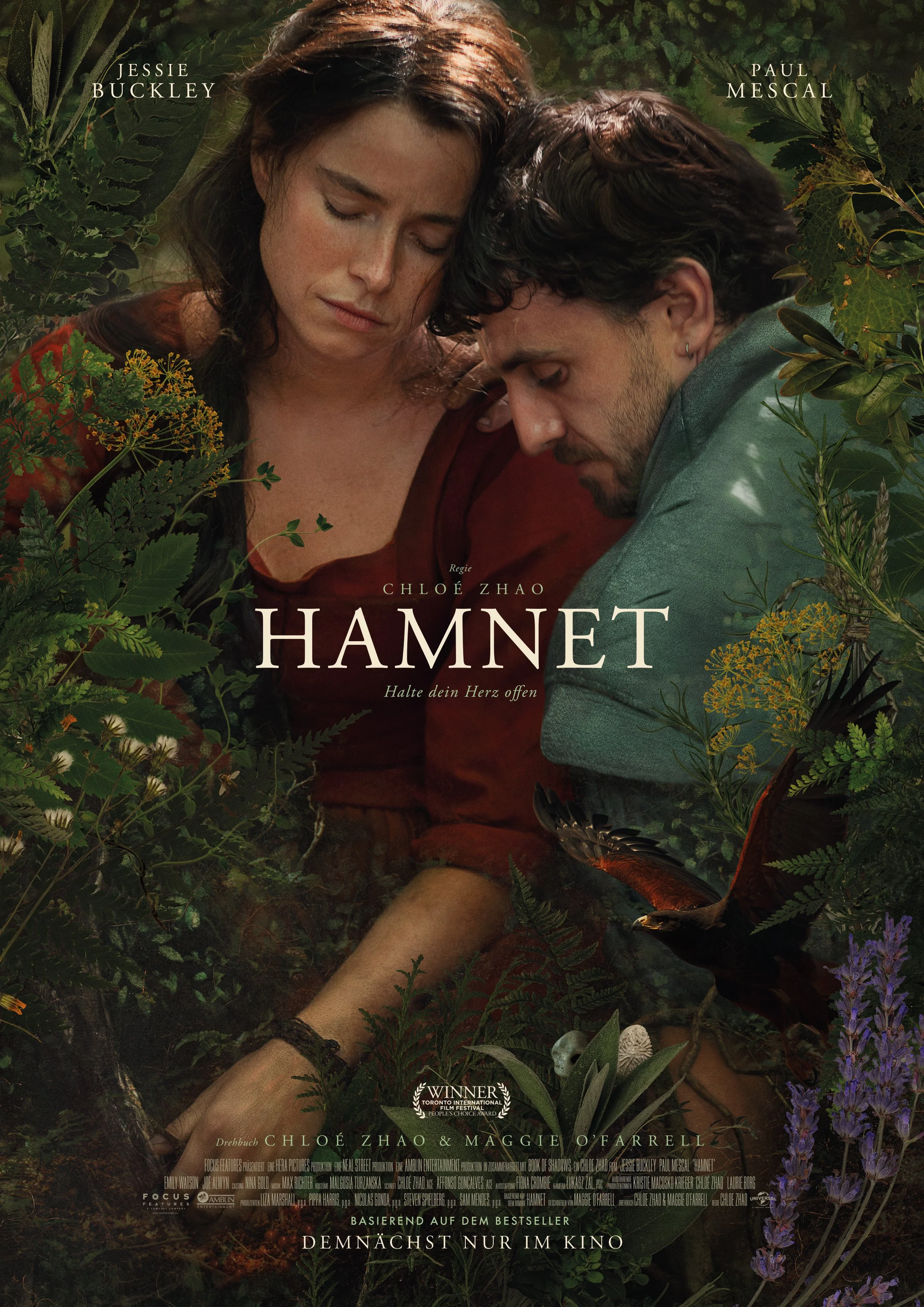 Filmposter "Hamnet" Chloe Zhao Jessie Buckley Paul Mescal