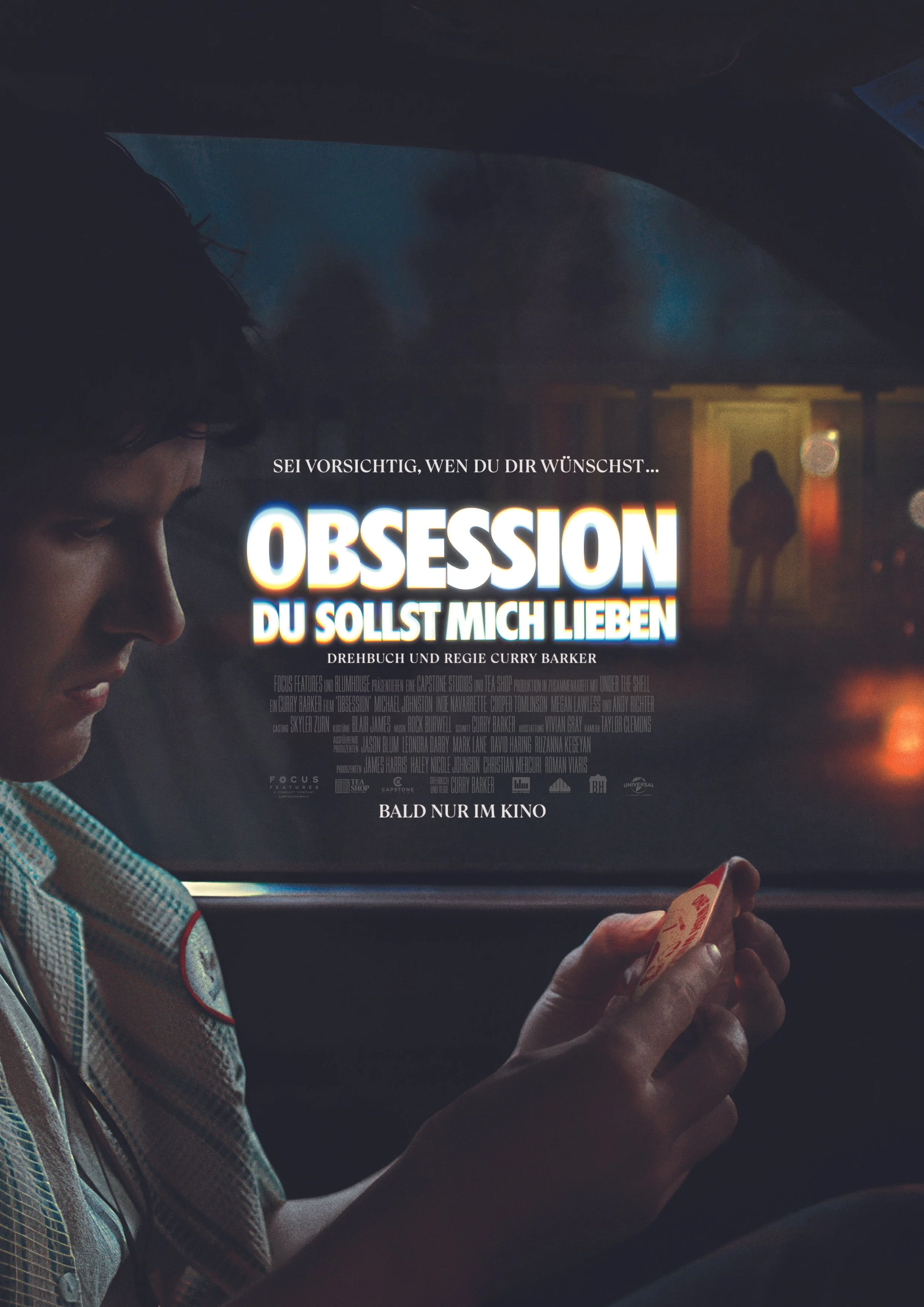Filmposter "Obsession - Du sollst mich lieben" Curry Barker, Michael Johnston, Inde Navarette