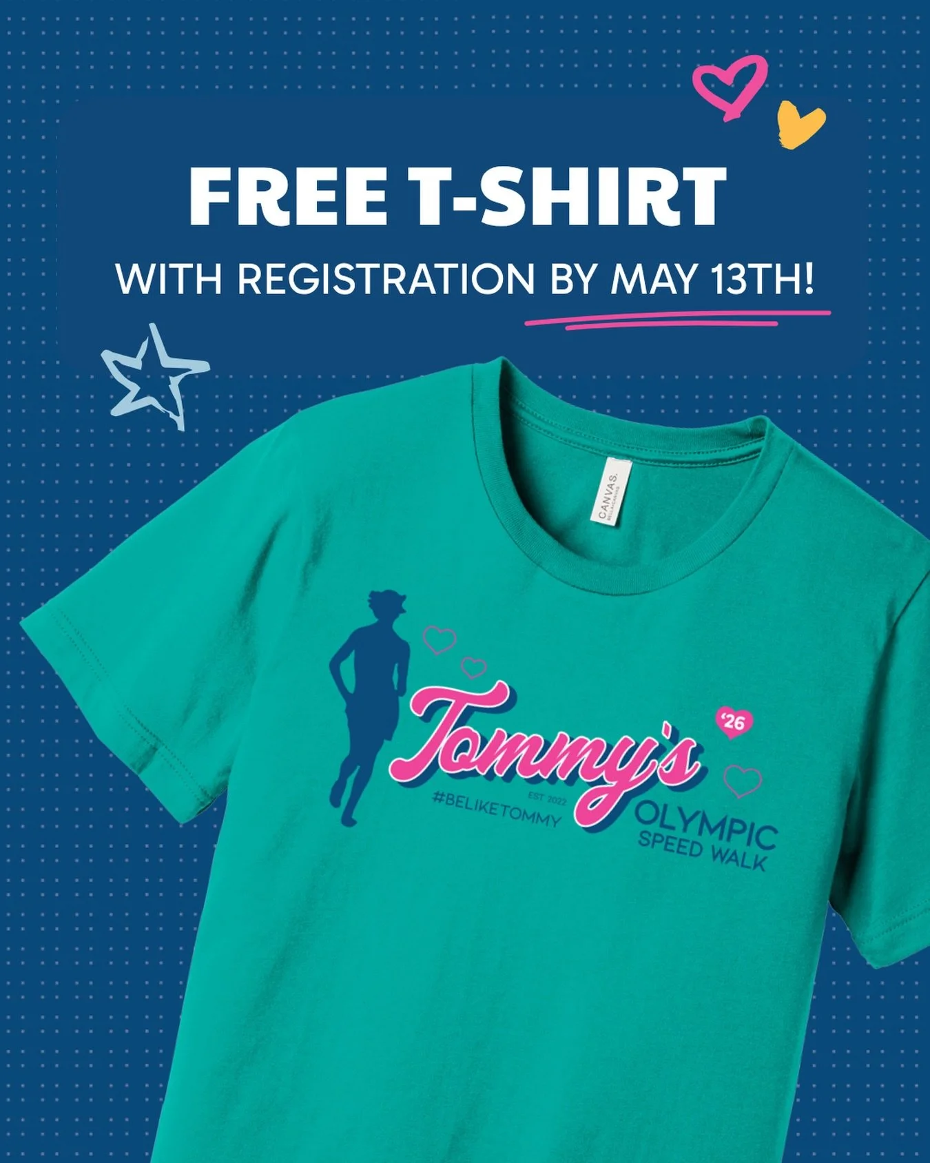YOU VOTED&hellip; and TEAL is officially the winning shirt color for this year&rsquo;s Tommy&rsquo;s Olympic Speed Walk 🏃&zwj;♂️

And because this community continues to show up in the best way, we&rsquo;re extending the t-shirt deadline!

Now, ever