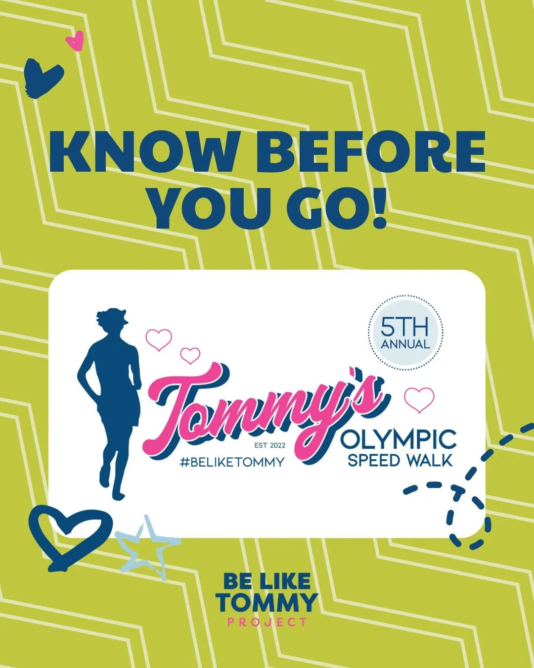 Things to know before you go to Tommy&rsquo;s Olympic Speed Walk!⠀
⠀
We are counting down the days until we get to celebrate with all of you 💙 From the walk itself to balloon animals, bounce houses, mascot races, foam parties, music, and more&hellip