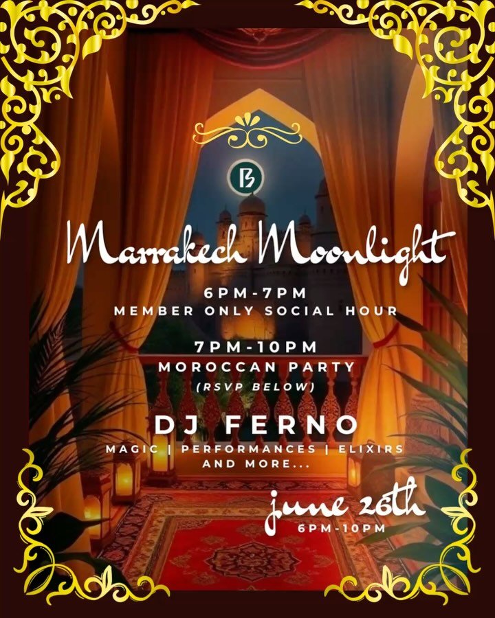Step into the warmth of Marrakech&mdash;no passport needed.
For one night only, Bathe @batheaustin transforms into a moonlit Moroccan escape. Golden light, desert elixirs, rhythmic beats, and rituals designed to awaken your senses.

✨ Curated Morocca