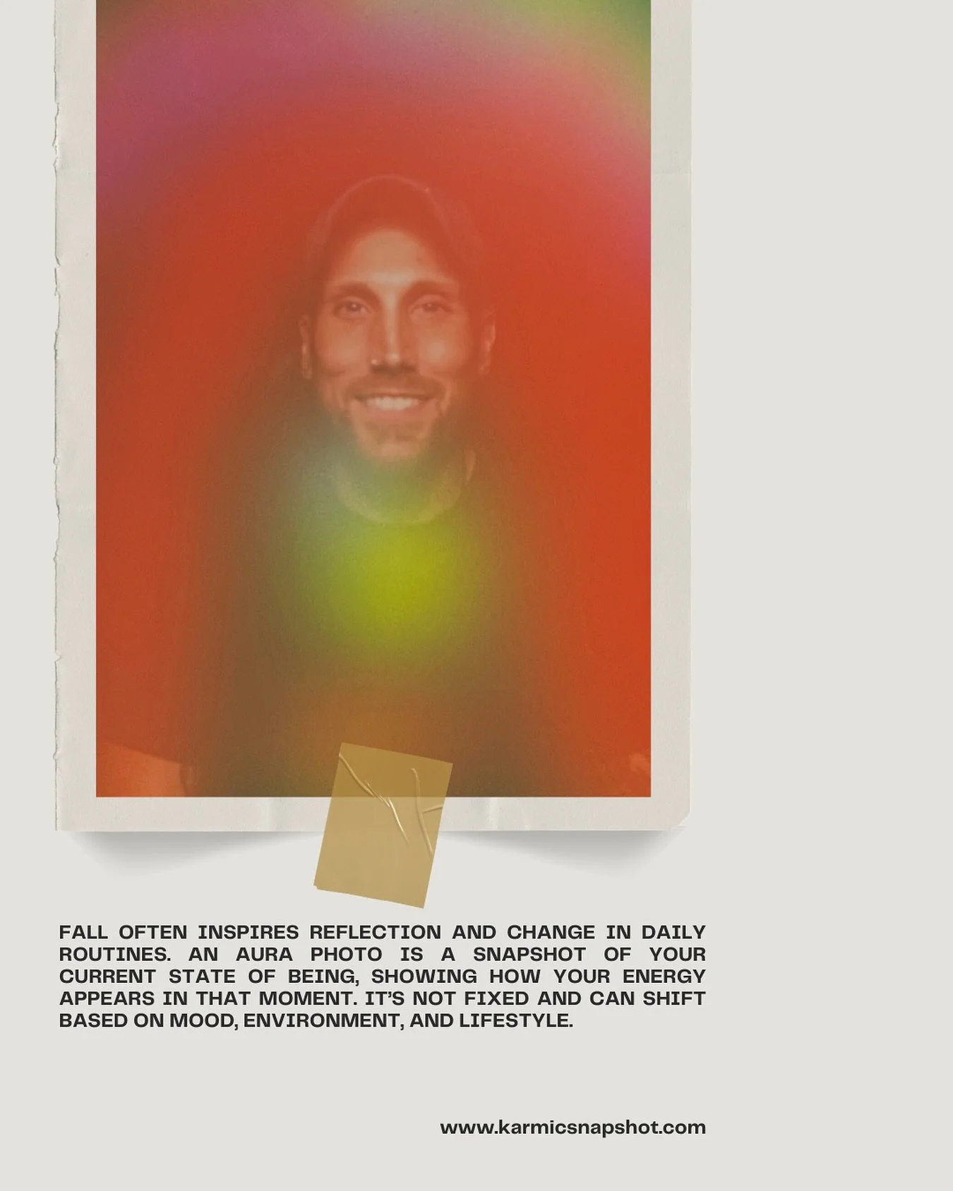 Fall often inspires reflection and change in daily routines. 🍂 An aura photo is a snapshot of your current state of being, showing how your energy appears in that moment. It&rsquo;s not fixed and can shift based on mood, environment, and lifestyle.
