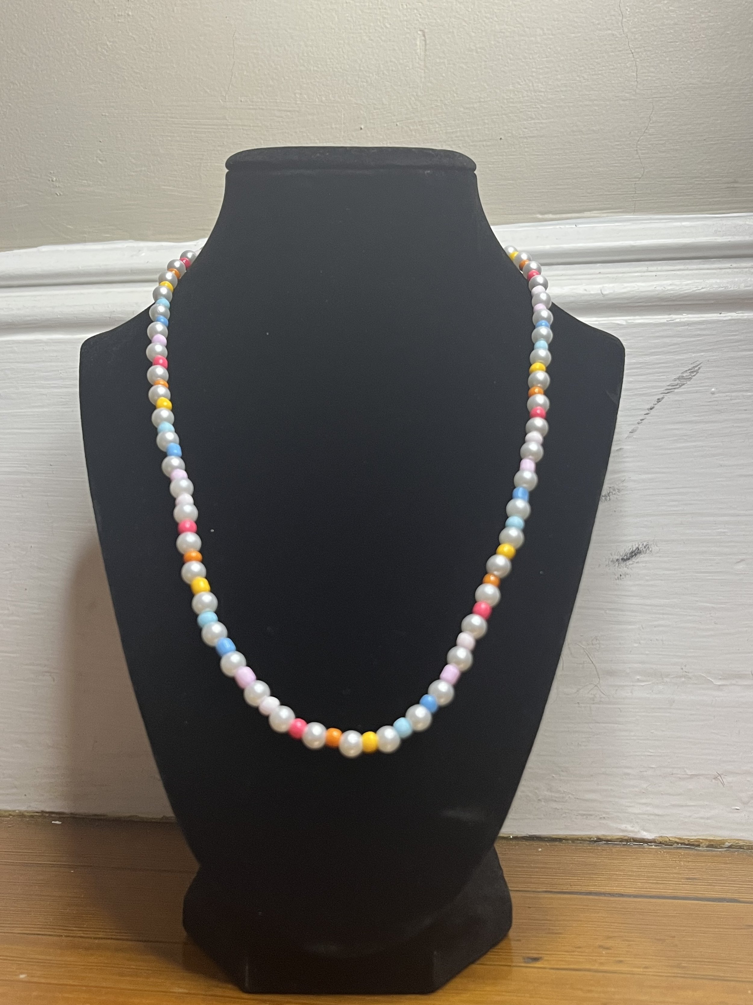 Rainbow Pearl Necklace