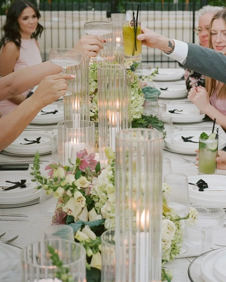Proof that a bow can elevate everything. Thoughtful design is always in the details. 🤍

Venue: @theglobalambassadorhotel 
Paper: @celebrationsinpaper 
Floral: @mintgreendesign 
Photo: @sophie.j.photo
Rentals: @bbjlatavola @theconfettistudio