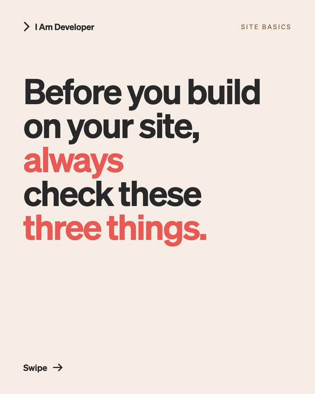 Before you pay for design, check three things about your site: the zone, the pipes, and what&rsquo;s in the way. It takes an hour but can save you months.   Not sure where to start?   Book a free consultation at iamdeveloper.co.nz, or tap the link in