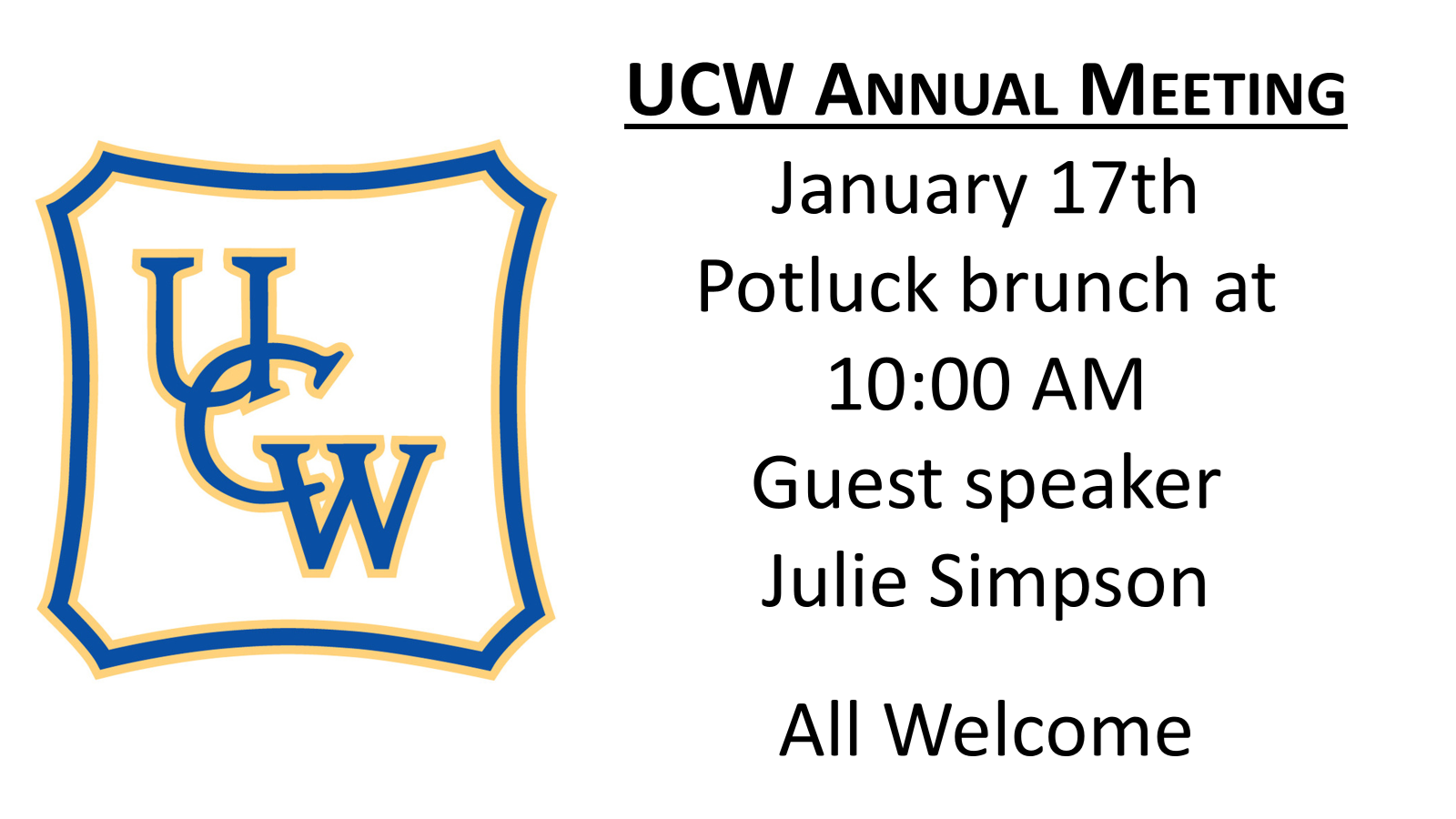 UCW Annual Meeting