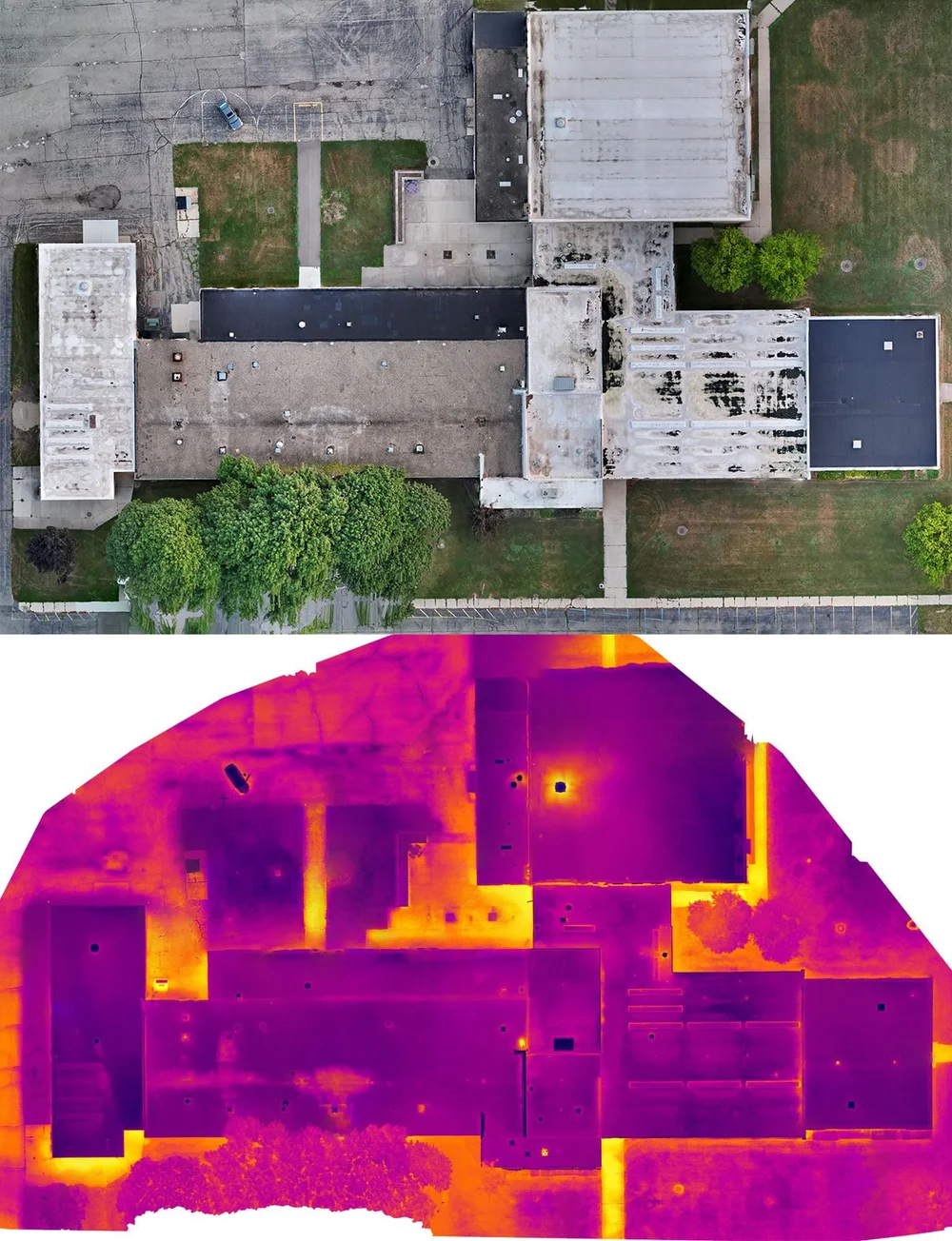 Curated visual reference: Gallery Detail: Drone Thermal Roof Inspection In Michigan