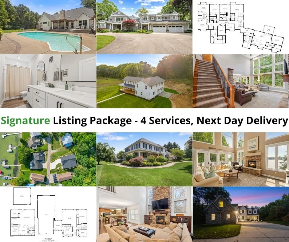 Building Capture real estate listing media package offer 4 services next day