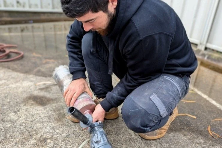 Plumber working
