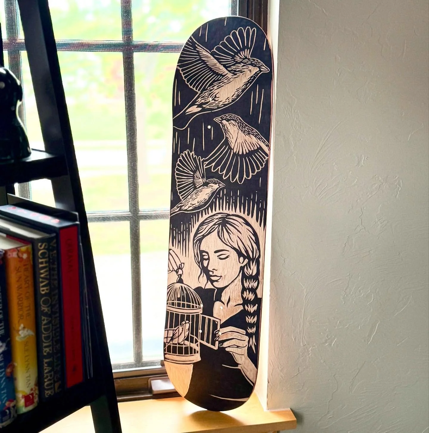 &ldquo;Freedom is Yours&rdquo; 8&rdquo; x 32&rdquo; skateboard

This piece explores the quiet strength found in choosing one&rsquo;s own freedom. That moment when you decide for yourself when it&rsquo;s time to move, to leave, to release, on your own
