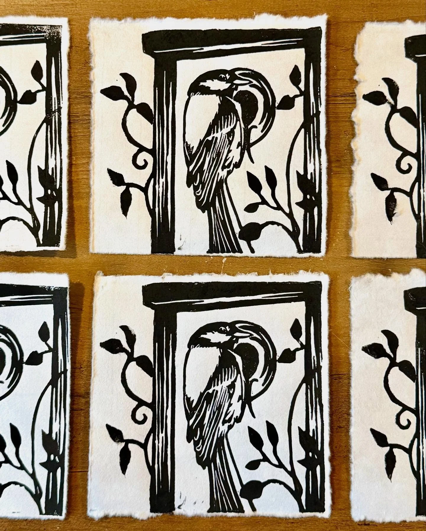 5.5 x 5.5 prints for the Birdhouse Print exchange organized by @blueadmiral68. I also made a little 2x3 carving to practice my tiny carvings. 

Life has been extremely busy as of late but have awesome news coming soon! 

Hope everyone has a safe and 