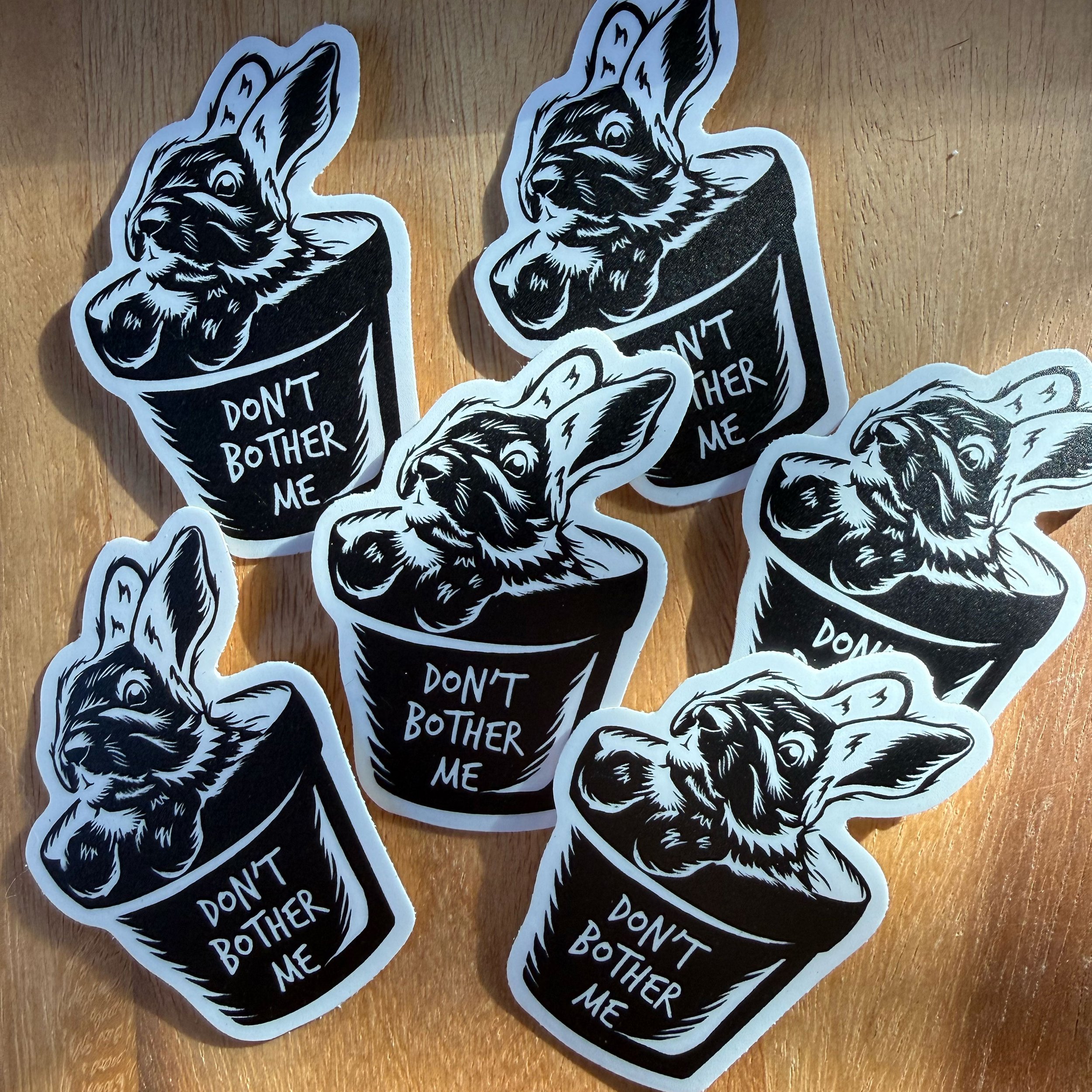 Don't Bother Me Bunny 2.5" Vinyl Sticker