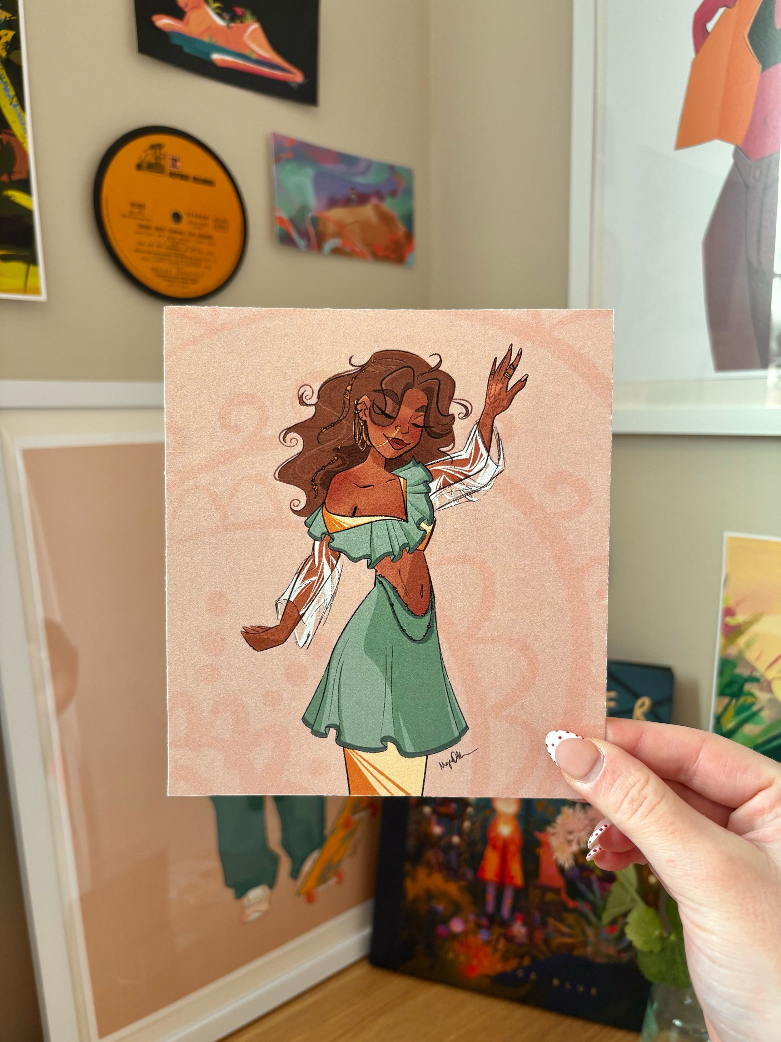 "Henna" Girl Character Mini Print