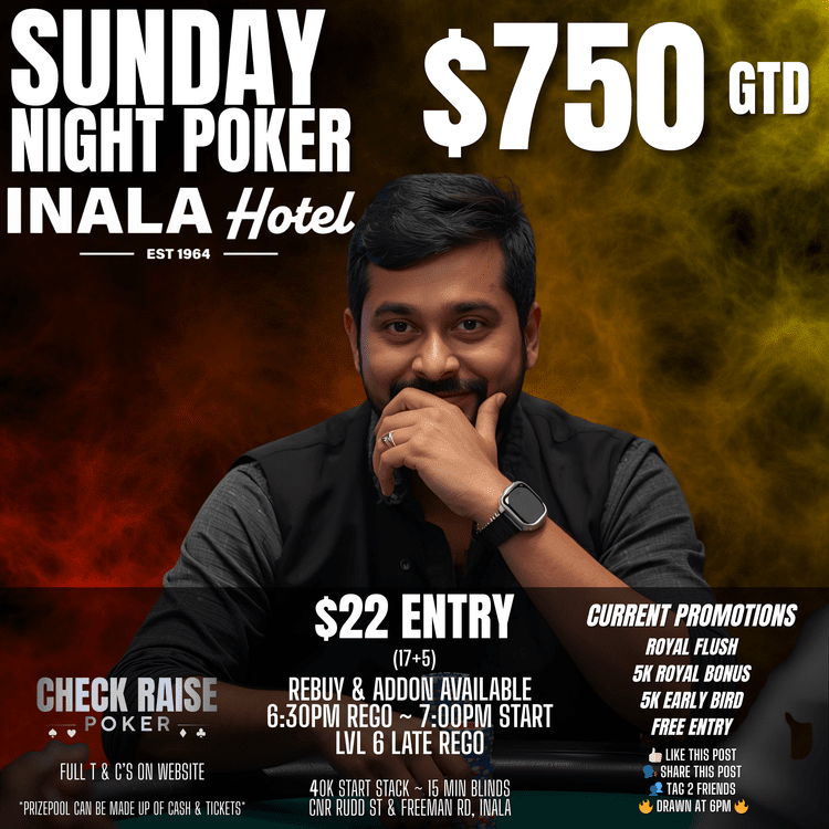 Weekly Poker Events — CHECK RAISE POKER