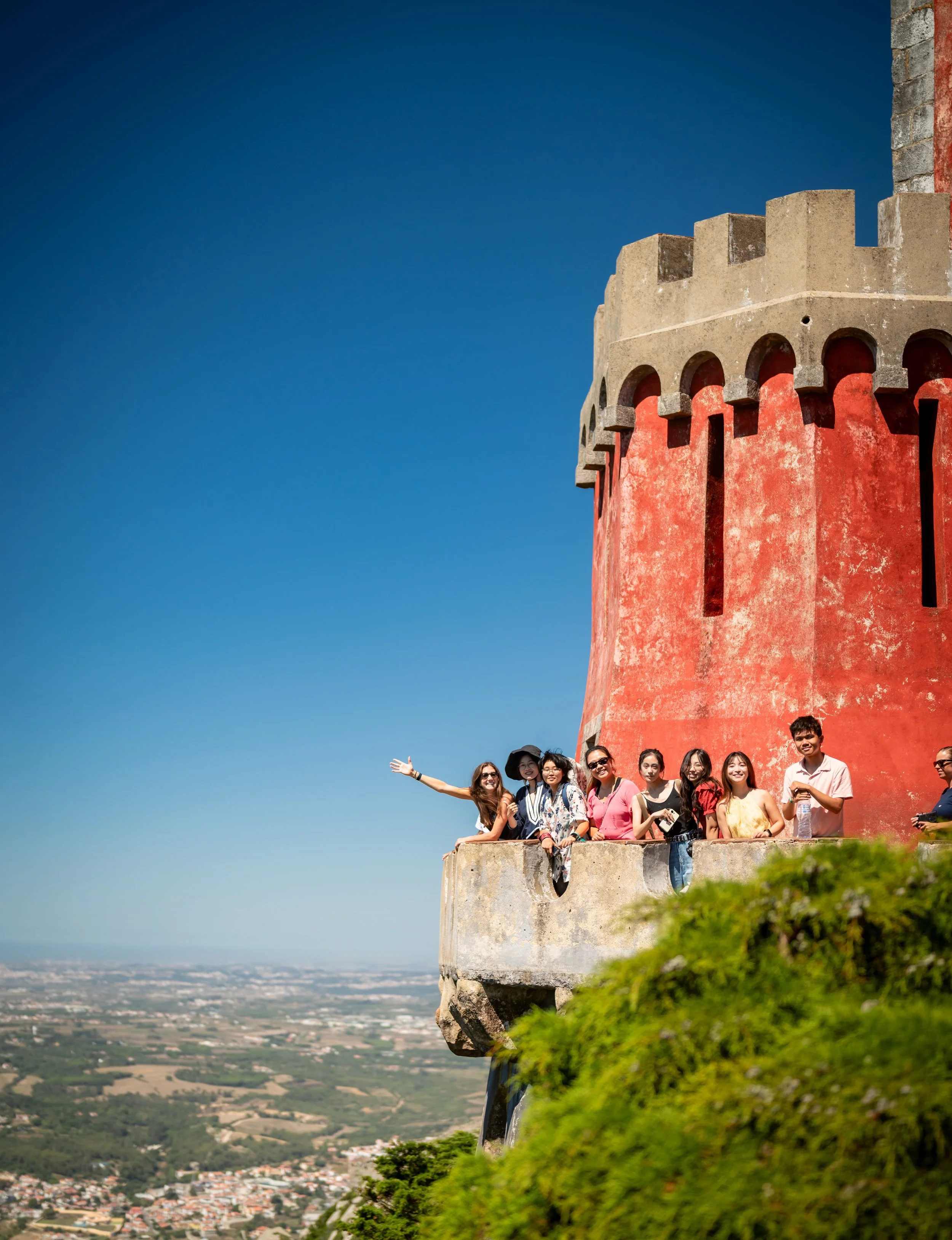 Chinese university students visit Sintra Portugal